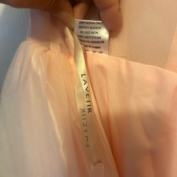 Women's👱🏽‍♀️V Neck Sleeveless Tulle Empire Waist Split Formal Dress👗Sz 9 - Picture 9 of 13